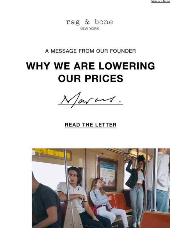 Rag and bone lowering prices Clearance