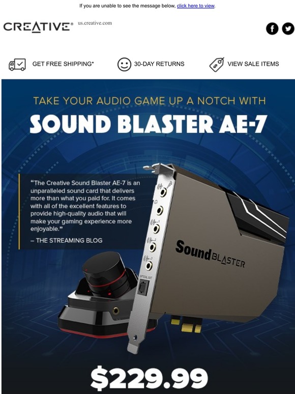 Creative United Kingdom Online Store Members Exclusive Get 15 Off The Sound Blaster Ae 7 And Redeem Your Freebie Milled