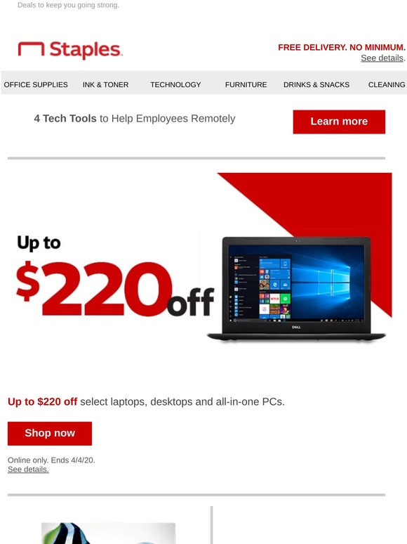 Staples Tech tips for remote working. Milled