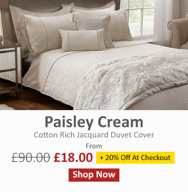 cream paisley duvet cover