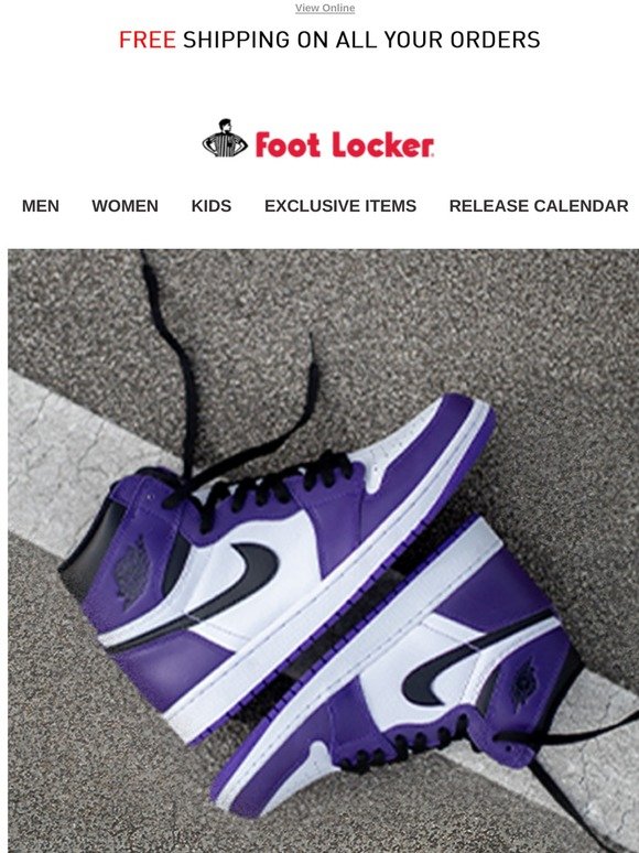 foot locker jordan 1 court purple