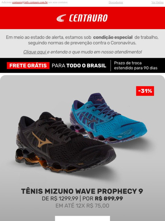 Tênis Mizuno Wave Prophecy 9
