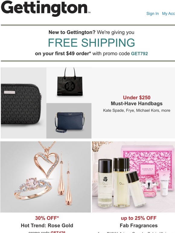 Under $250 -> handbags from Michael Kors and more!