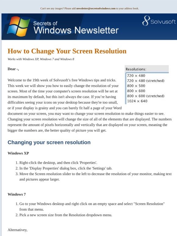 How to Change Your Screen Resolution