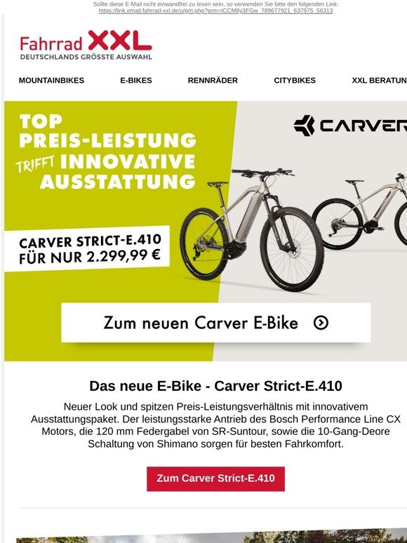 Fahrrad XXL Das neue Carver EBike jetzt entdecken Milled
