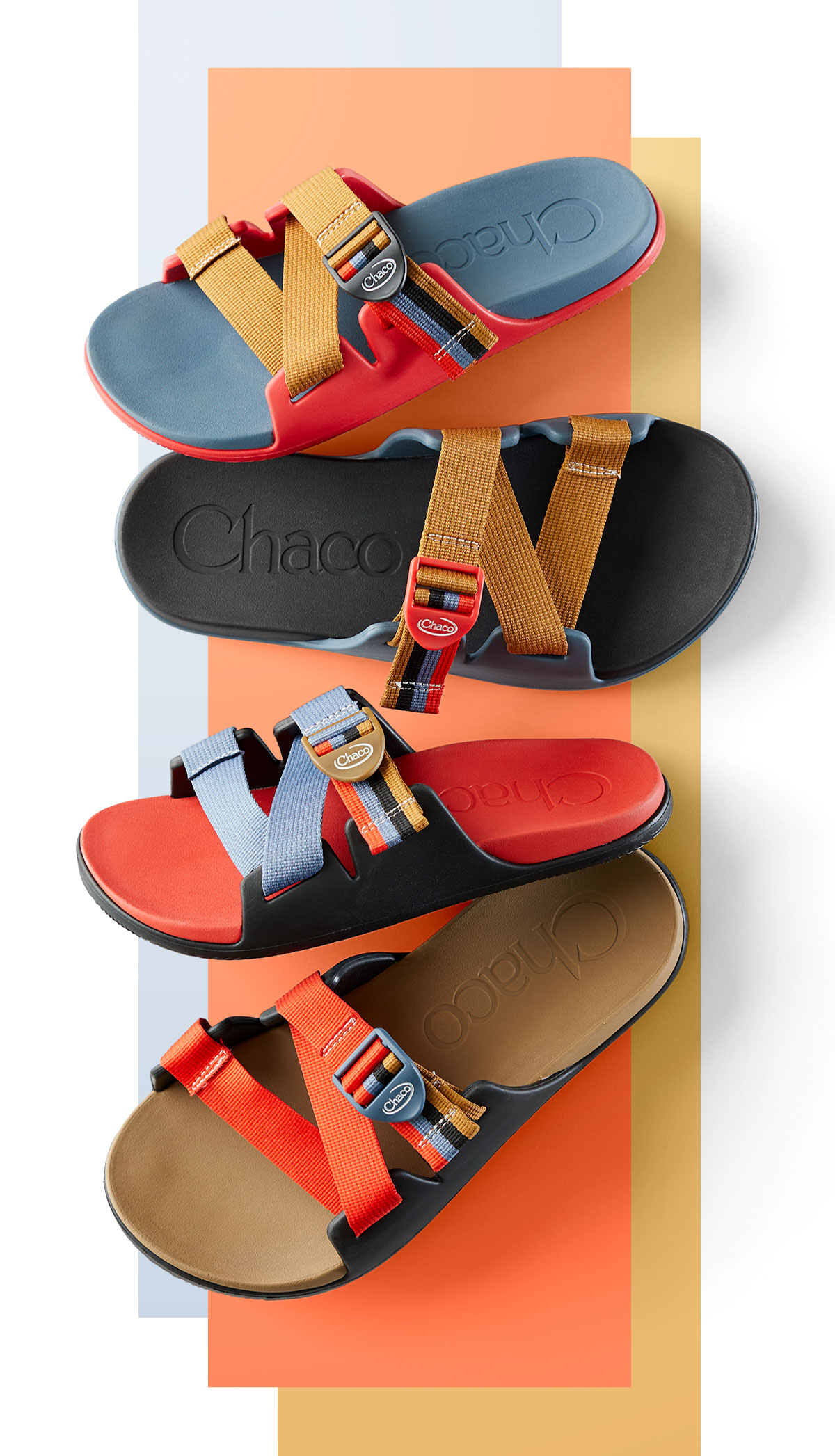 chaco patchwork slides