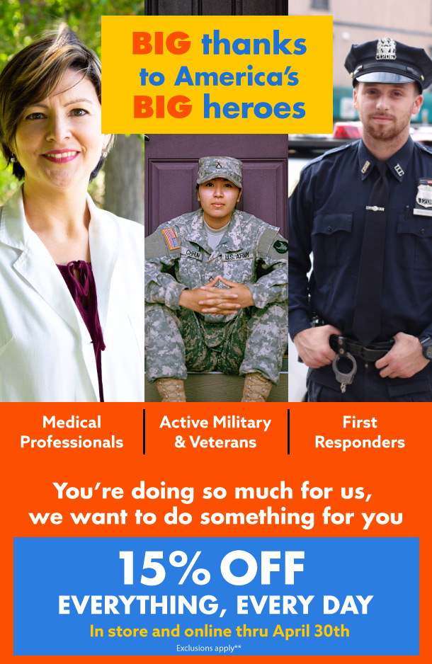 Big Lots 15 Off for America's BIG heroes Milled