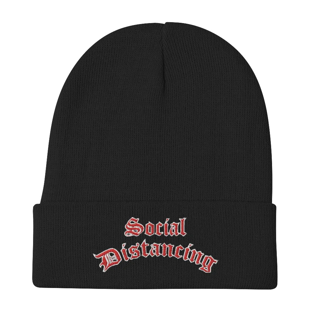Image of Social Distancing - Embroidered Beanie