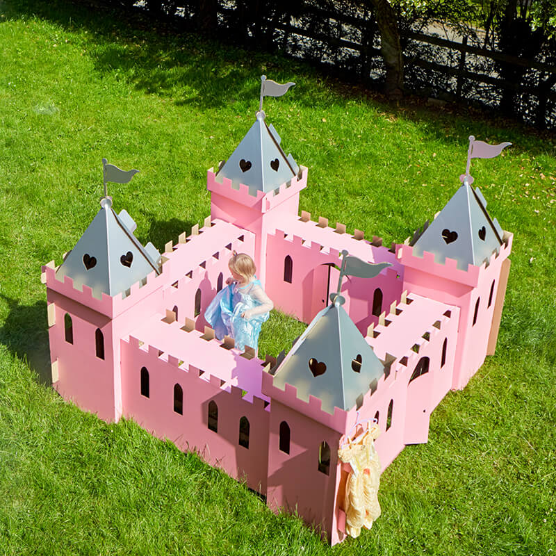 colour in cardboard princess castle