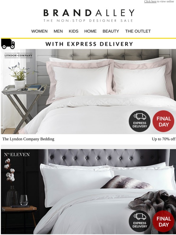 BrandAlley UK Closing Soon The Lyndon Company Bedding, No. Eleven