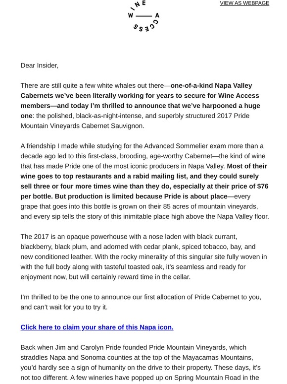 Wine Access Napa’s Definitive Mountain Is Here Milled