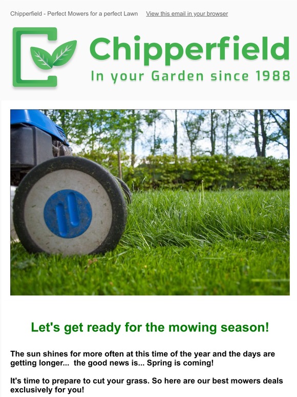 Chipperfield discount garden machinery