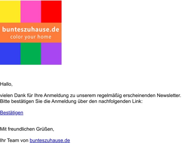 Bitte bestätigen Sie Ihre Newsletter-Anmeldung