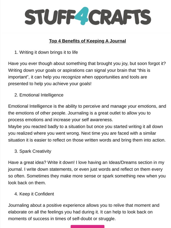 Top 4 reasons to start a journal TODAY!