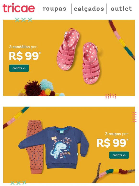 Tricae BR: ☺ Para as princesas: 3 sapatilhas por R$99! ☺ | Milled