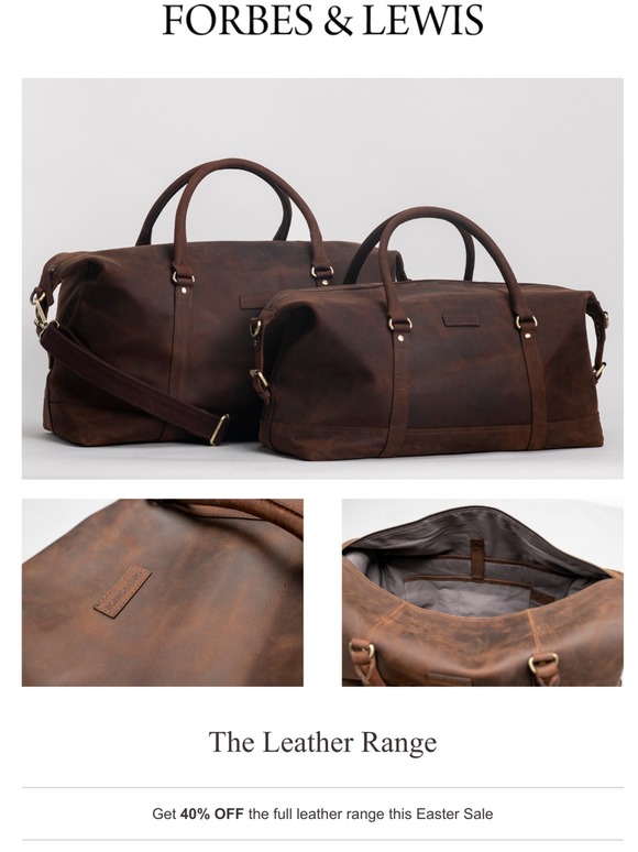 FORBES & LEWIS: Bags made to travel with | Our leather range | Milled