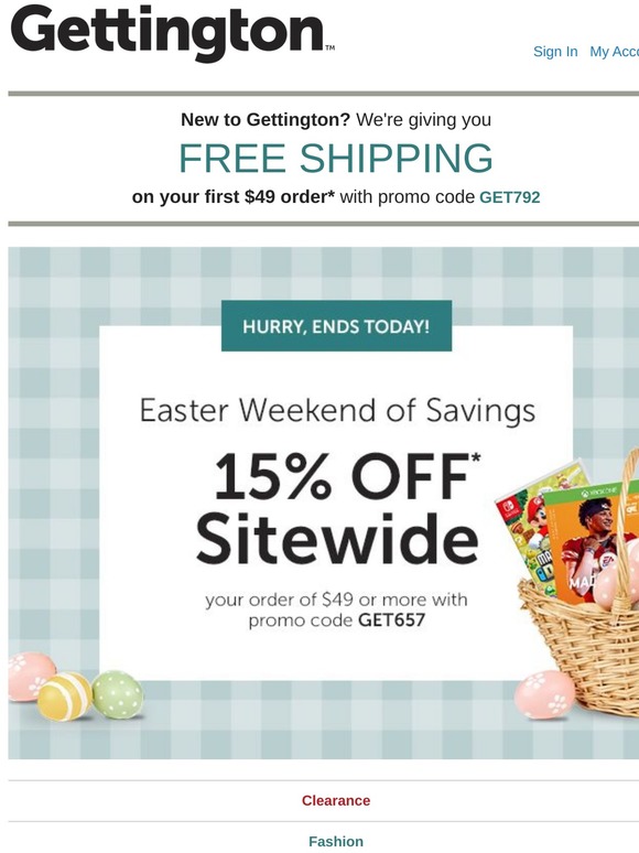 ​Here's your TGIF bonus -> 15% OFF sitewide!