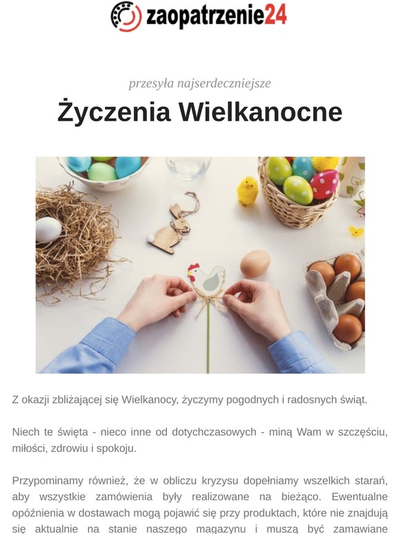 Życzenia Wielkanocne od Zaopatrzenie24