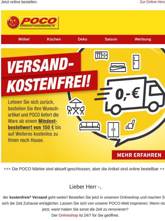 POCO: VERSANDKOSTENFREI