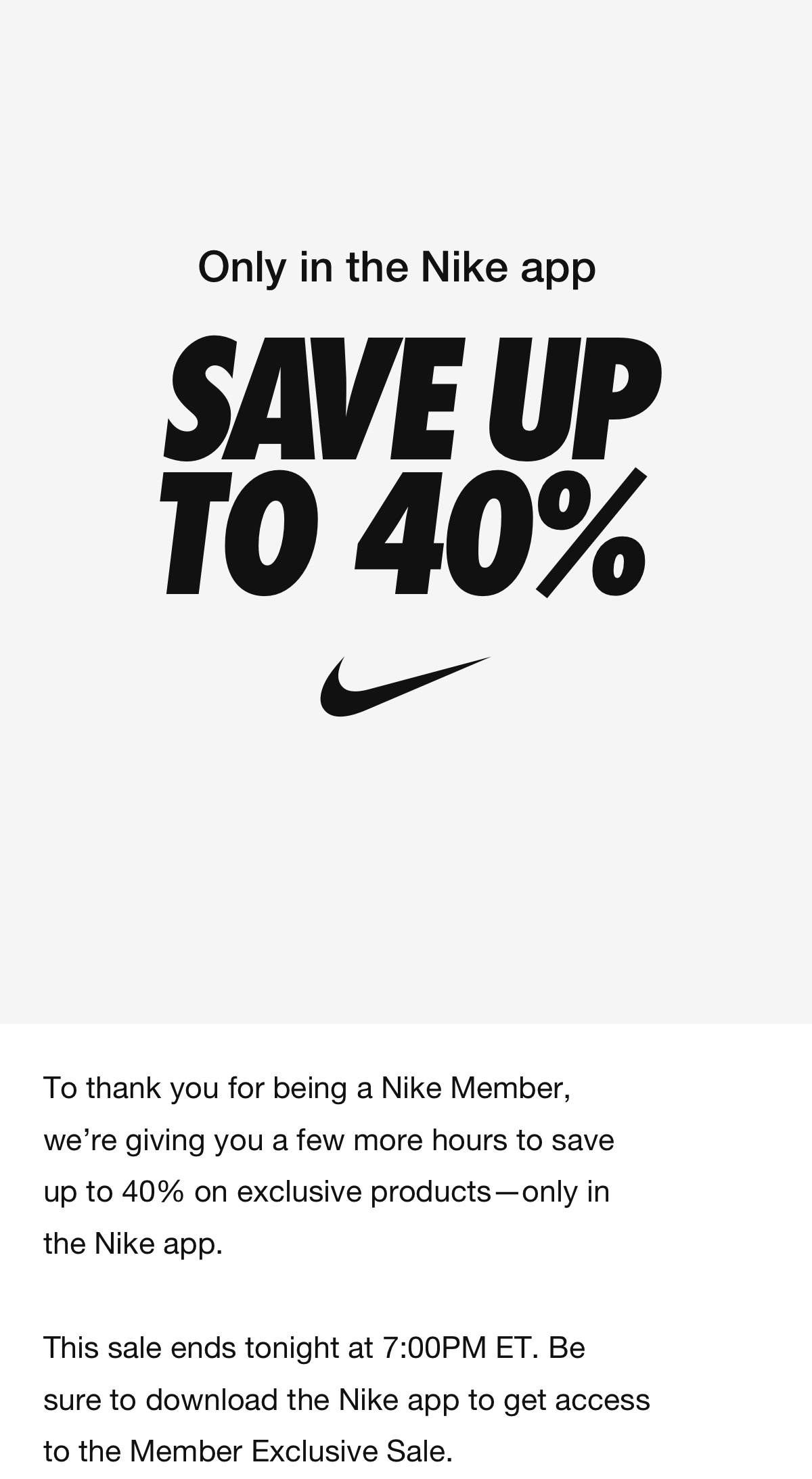 nike member exclusive sale