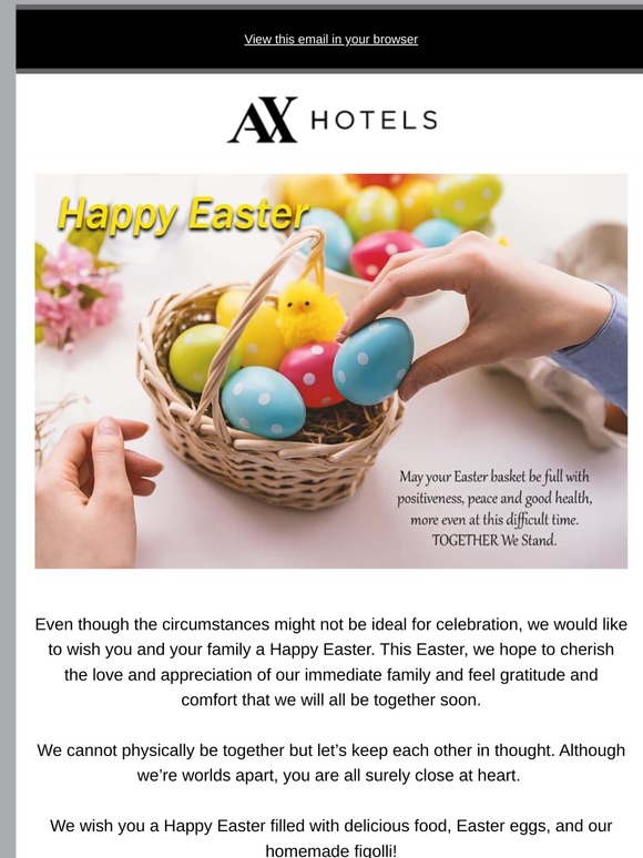 Wishing you a safe and peaceful Easter