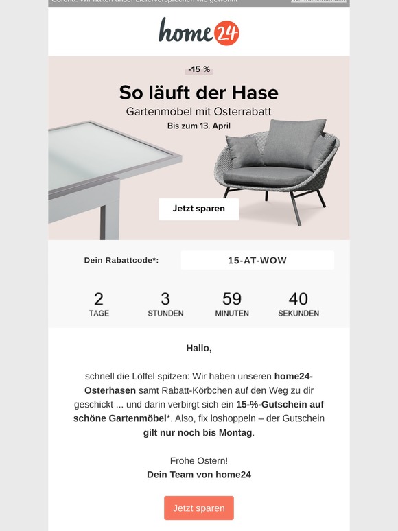 Ostergutschein nicht vergessen 🐰