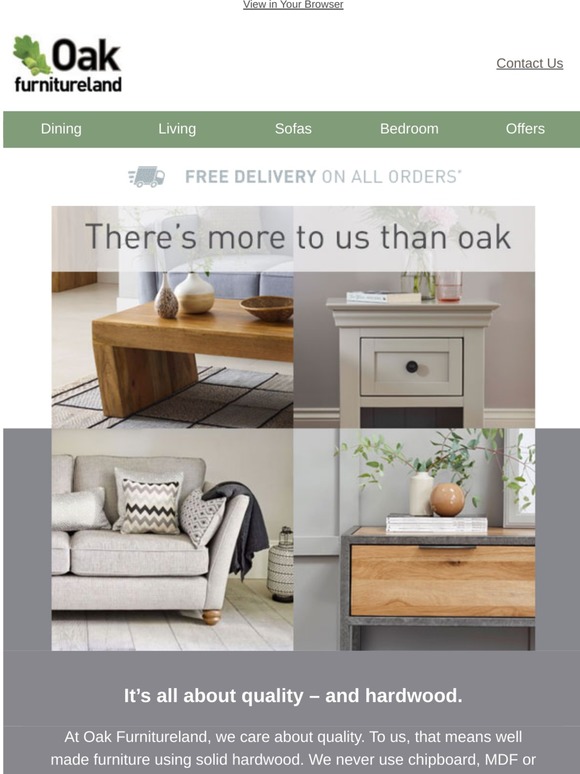 Discover different hardwoods, finishes – and sofas