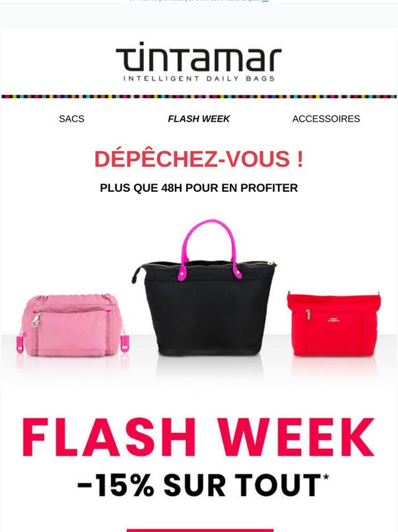 Flash Week ⏰ Plus que 48H pour profiter de -15% sur TOUT !