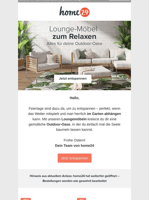 Loungige Gartenmöbel für dich 🌞