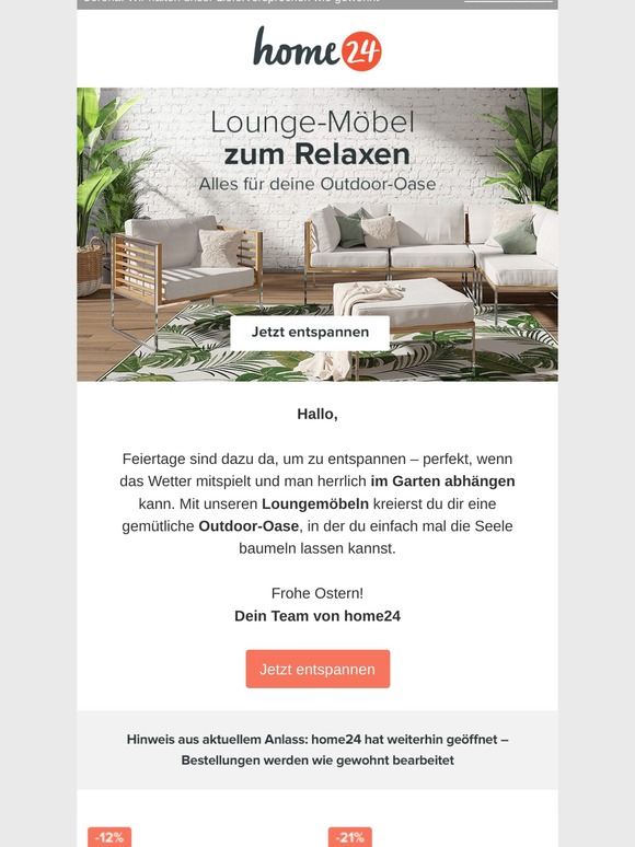 Loungige Gartenmöbel für dich 🌞