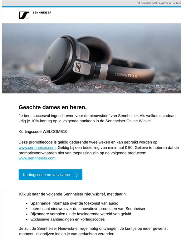 Bespaar 10% op je volgende aankoop!