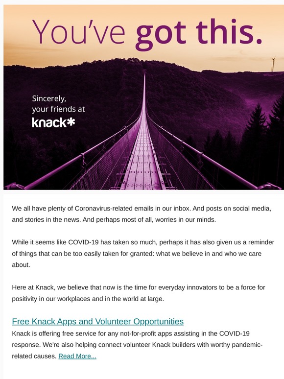 Knack's Community is Making a Difference