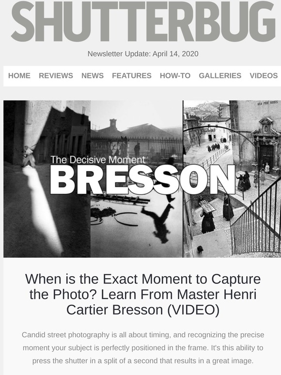 Shutterbug Newsletter: 9 Simple Composition Tips, Color Matching in Photoshop, 7 Photo Tasks While Hunkered Down & more...