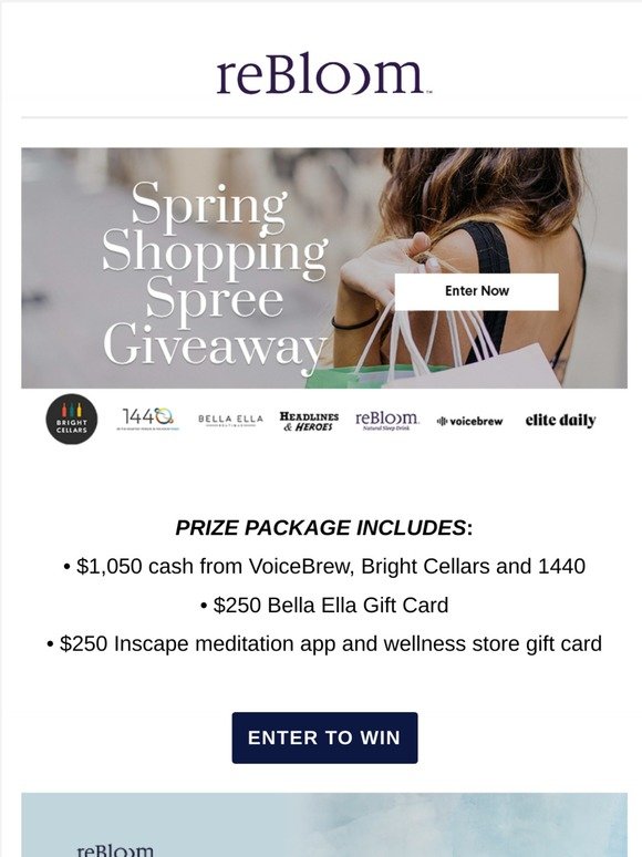 Enter to win a $1,550 Spring shopping spree!
