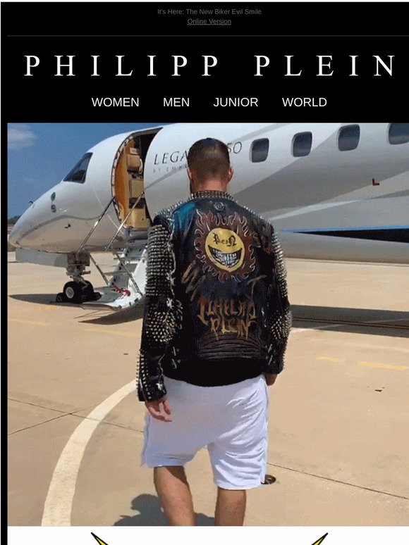 philipp plein evil smile biker jacket