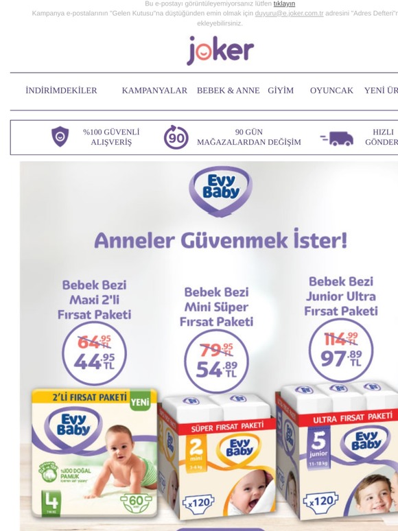 Evy Baby Bebek Bezlerinde Kaçırılmayacak Fiyatlar!