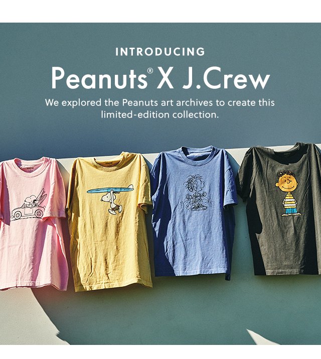 Crew MADE IN USA Limited Edition Franklin Men's T-Shirt NEW S Peanuts X J 