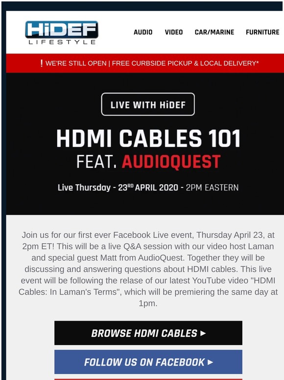 Join us for our first ever Facebook Live event!