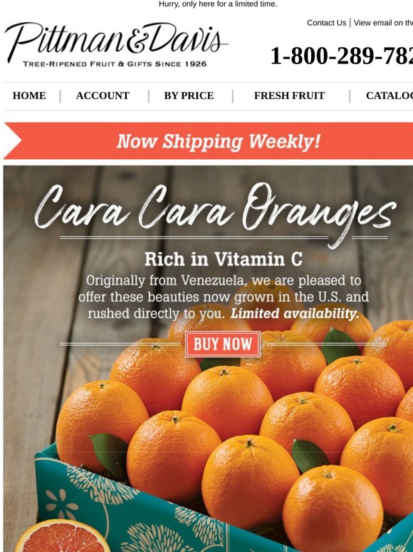 Pittman & Davis Cara Cara Oranges, Rich In Vitamin C! Milled