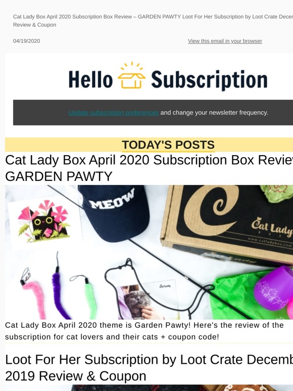 Hello Subscription Hello Subscription Reviews Spoilers Deals Milled