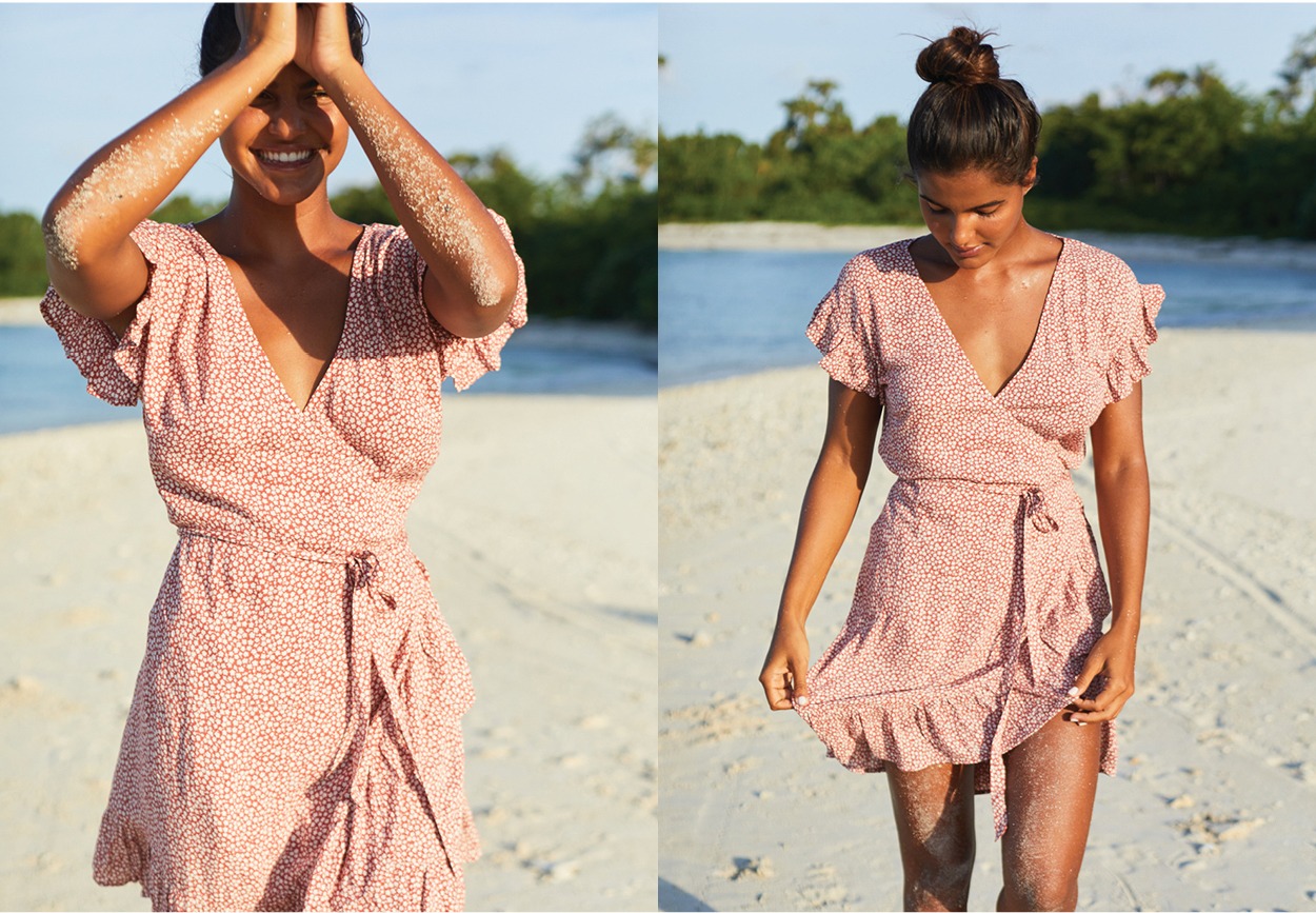 wrap and roll dress billabong