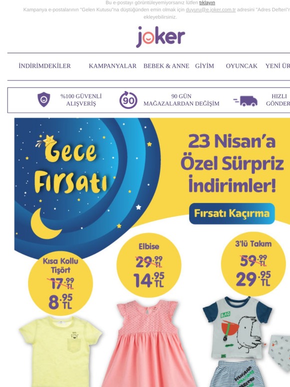 Gece Fırsatı Başladı! | 23 Nisan'a Özel Sürpriz İndirimler Sizi Bekliyor!