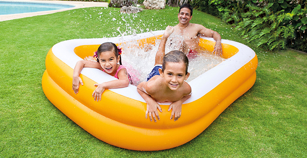intex inflatable mandarin swim center family lounge pool