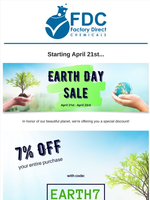 Factory Direct Chemicals SALE Happy Earth Day! 🌎 Milled