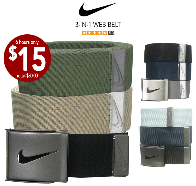 nike 3 in 1 web belt