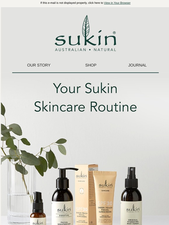 sukin skincare routine