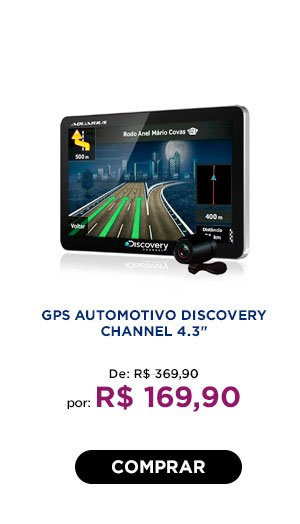 GPS Automotivo Discovery Channel 4.31' MTC3842 com TV e Câmera de Ré
