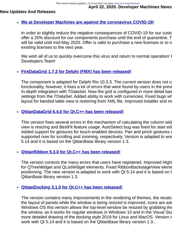 April 22, 2020. Developer Machines News