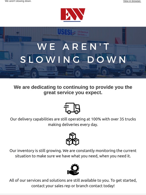 You can still count on us!