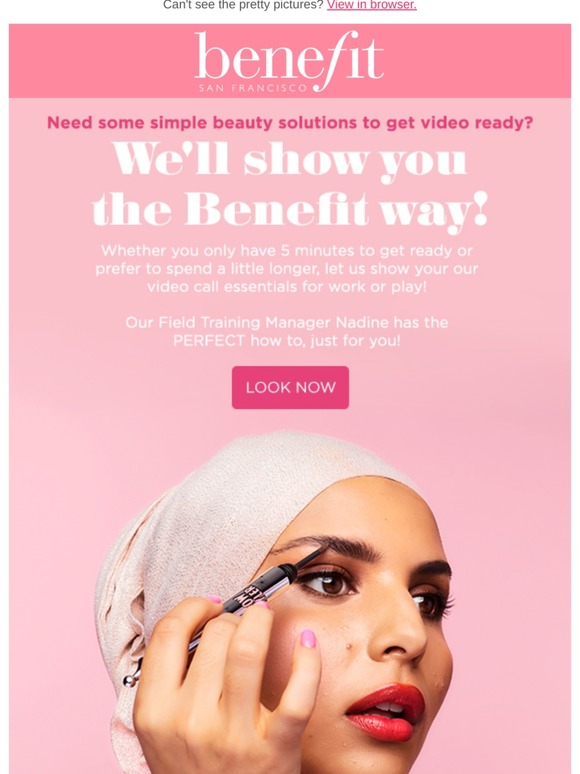 Zoom yourself ready with Benefit!